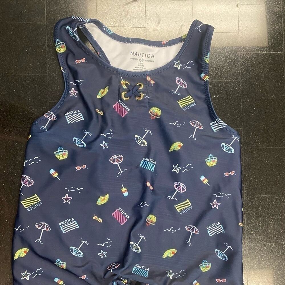 NAUTICA GIRLS TWO PIECE SWIMWEAR SIZE L (12-14) - Picture 3 of 7